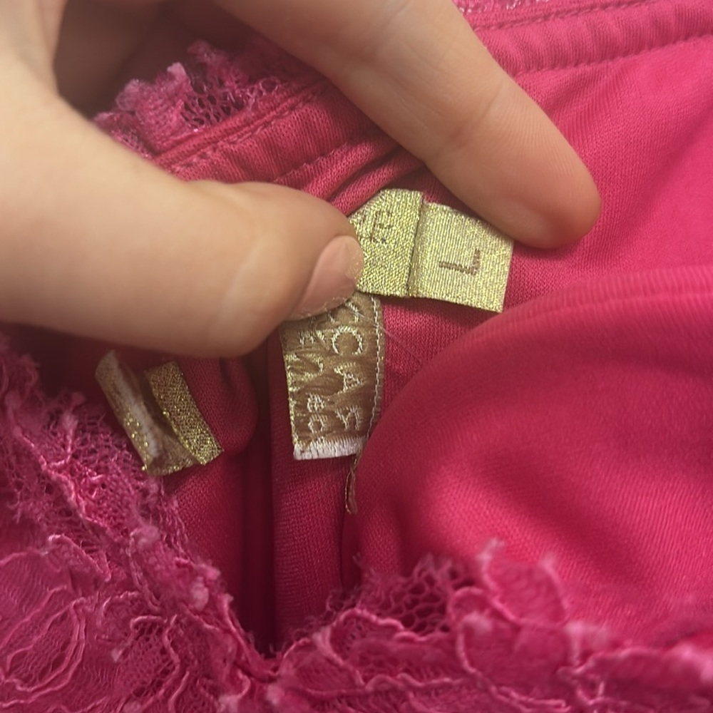 Neiman Marcus Strapless Pink Lace Dress - Picture 12 of 14